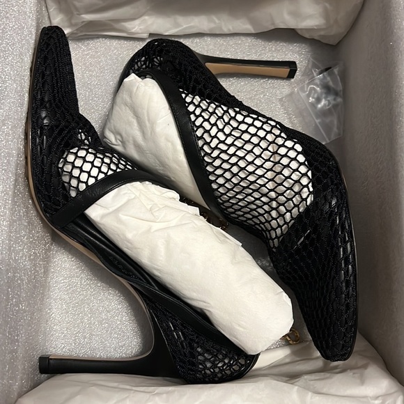 ONE DAY SALE! Bottega Veneta Women's Stretch Chunky Chain Pumps Mesh Leather NWB - Picture 8 of 8